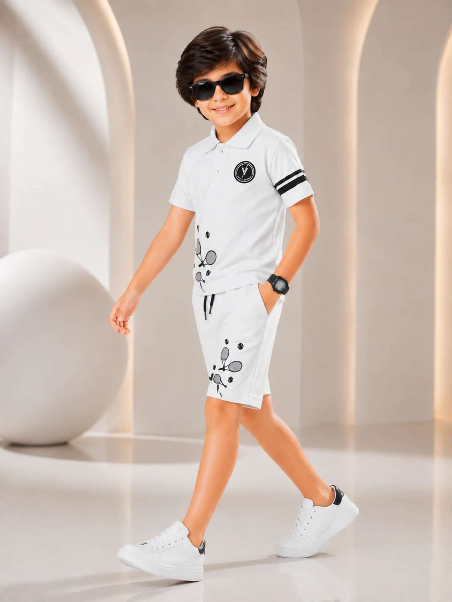 Kids Polo Shirt & Shorts Set VPS04 - Image 4