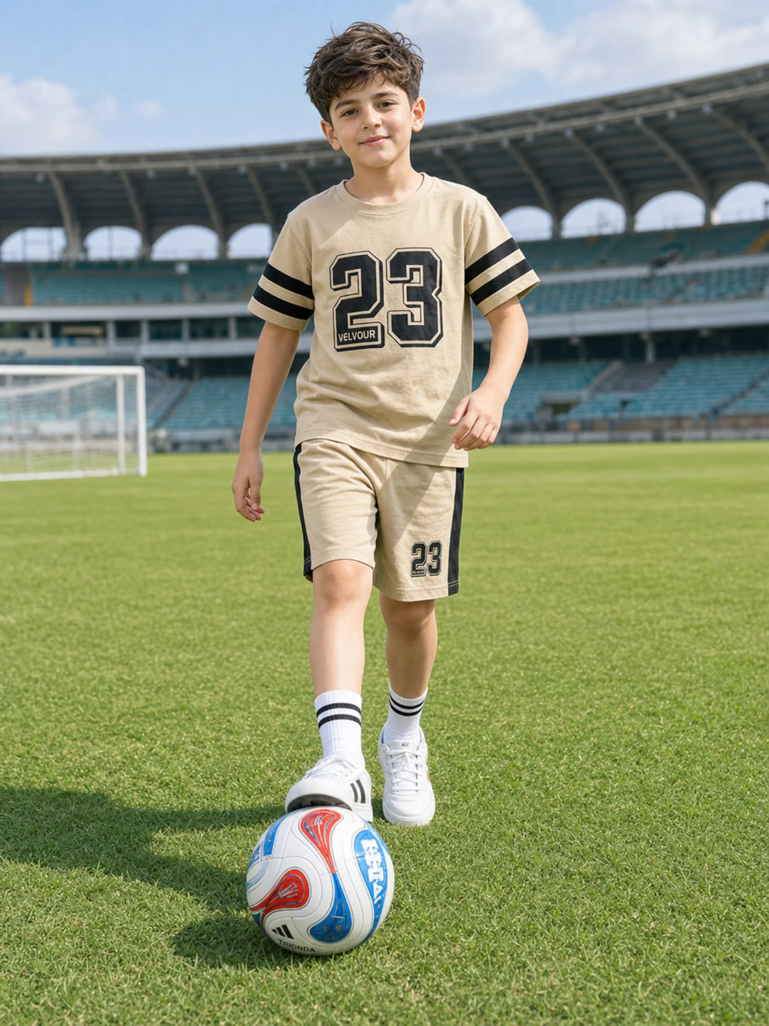Kids Single Jersey Summer TracksuitVST78-A - Image 4