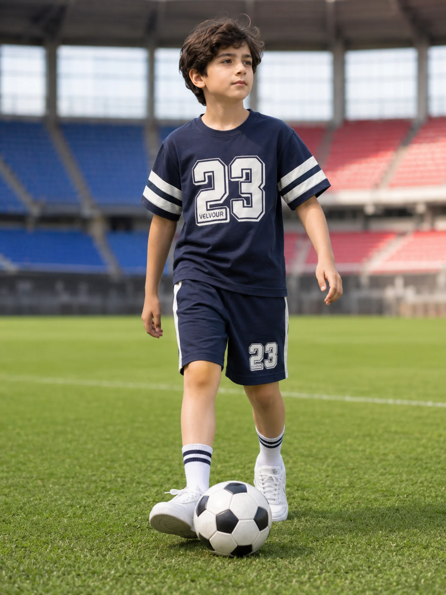 Kids Single Jersey Summer Tracksuit VST78-B - Image 5