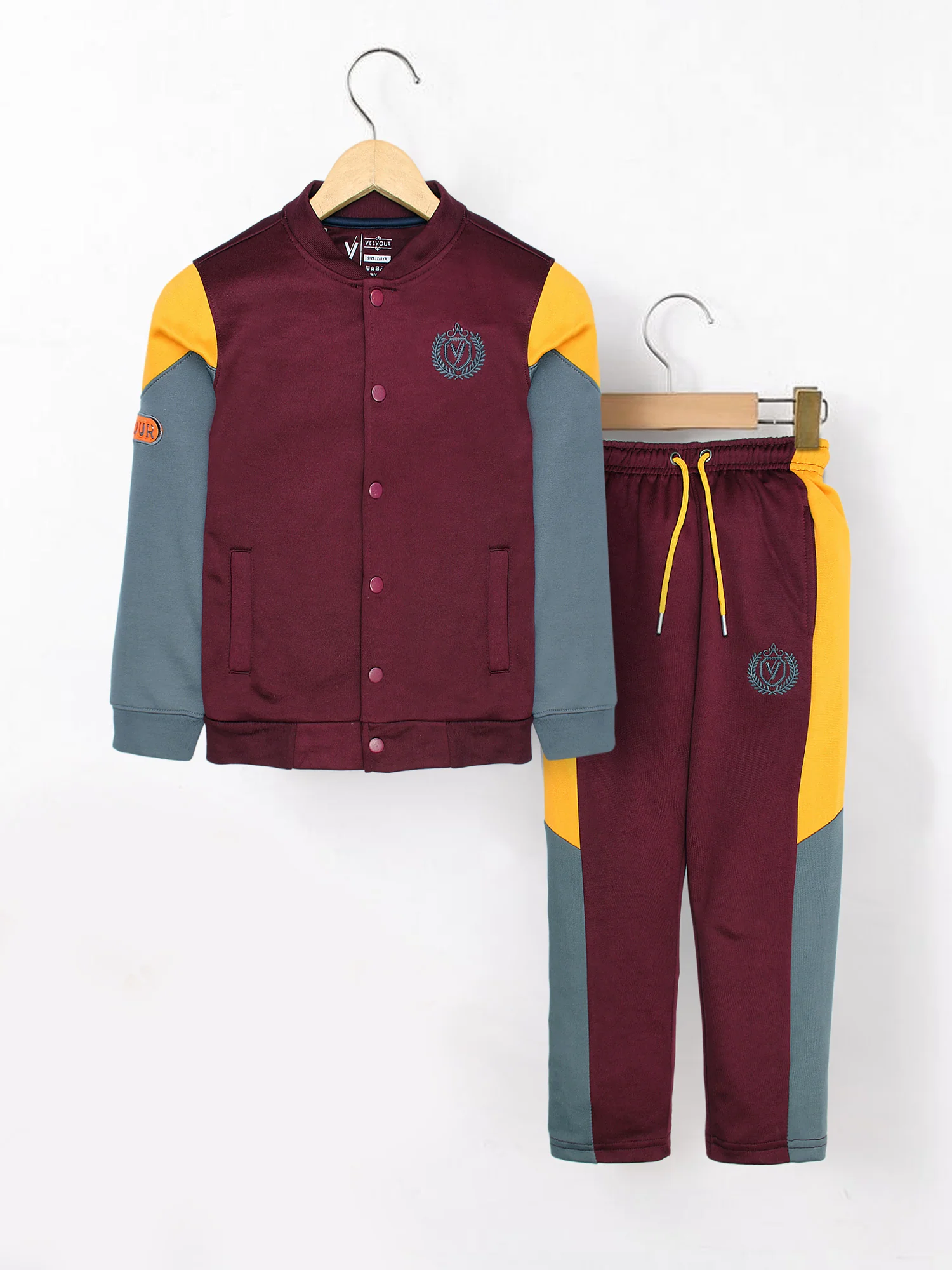 Mock Neck Tracksuit For Boys & Girls, Fleece #VWT24-B - Image 8