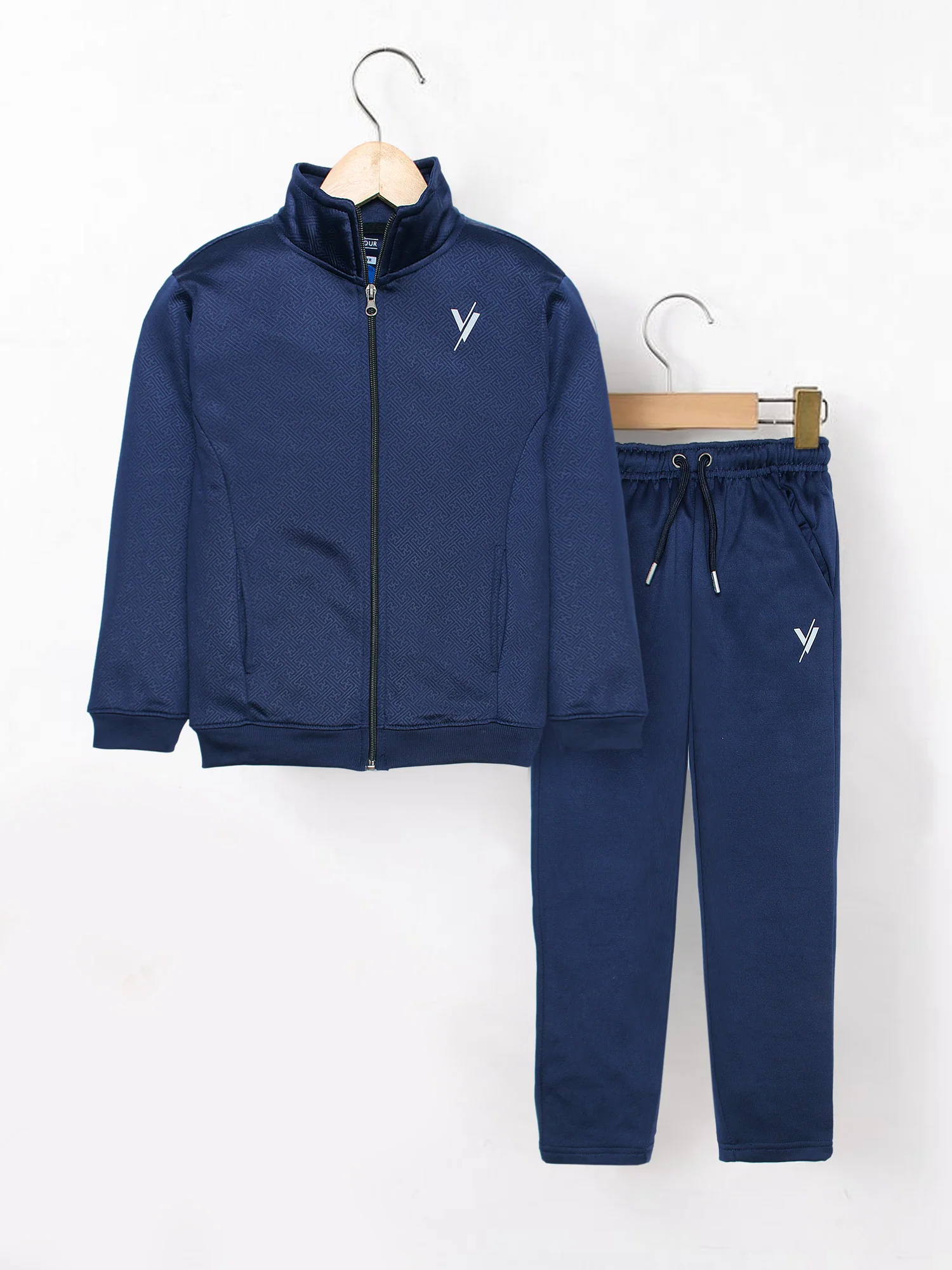 Mock Neck Tracksuit For Boys & Girls, Fleece #VWT32-A - Image 10