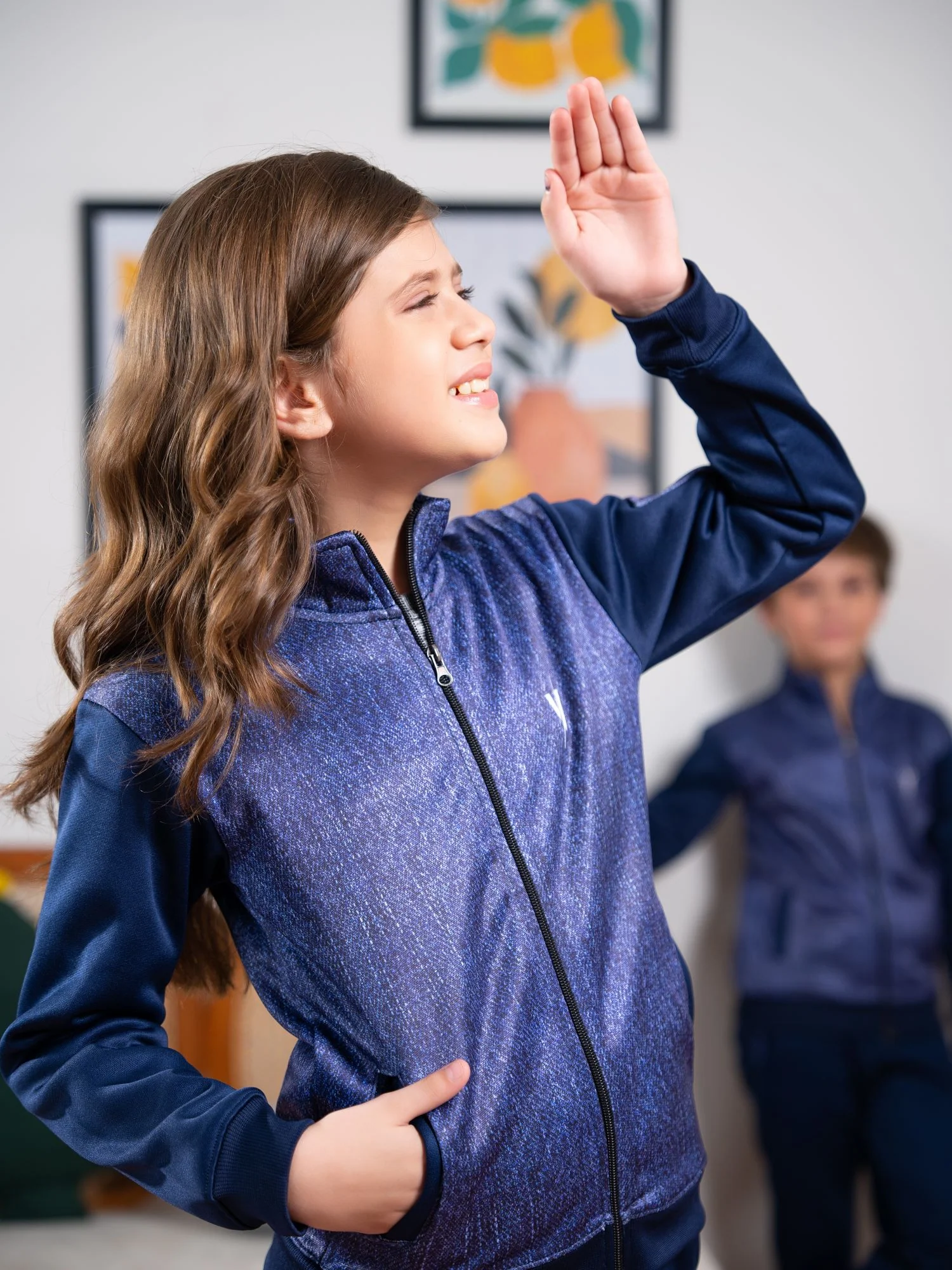 Mock Neck Tracksuit For Boys & Girls, Fleece #VWT33-A - Image 10