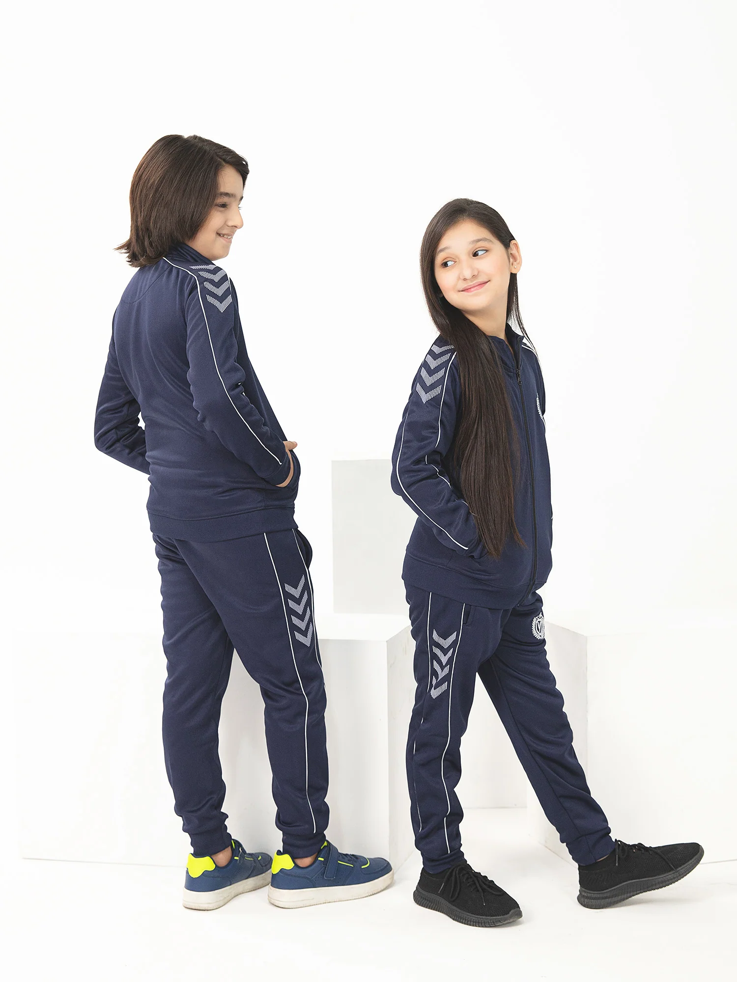 Mock Neck Tracksuit For Boys & Girls, Poly Athletic Fleece #VWT012-A - Image 7