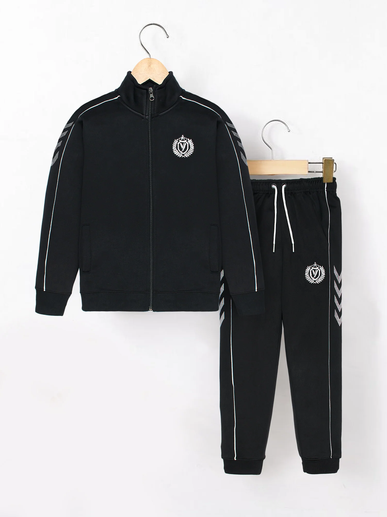 Mock Neck Tracksuit For Boys & Girls, Fleece #VWT012-B - Image 2
