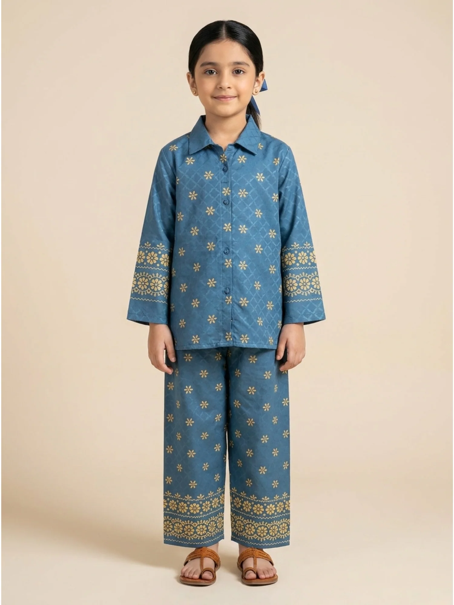 Printed Girls Co Ord Set VG219-A