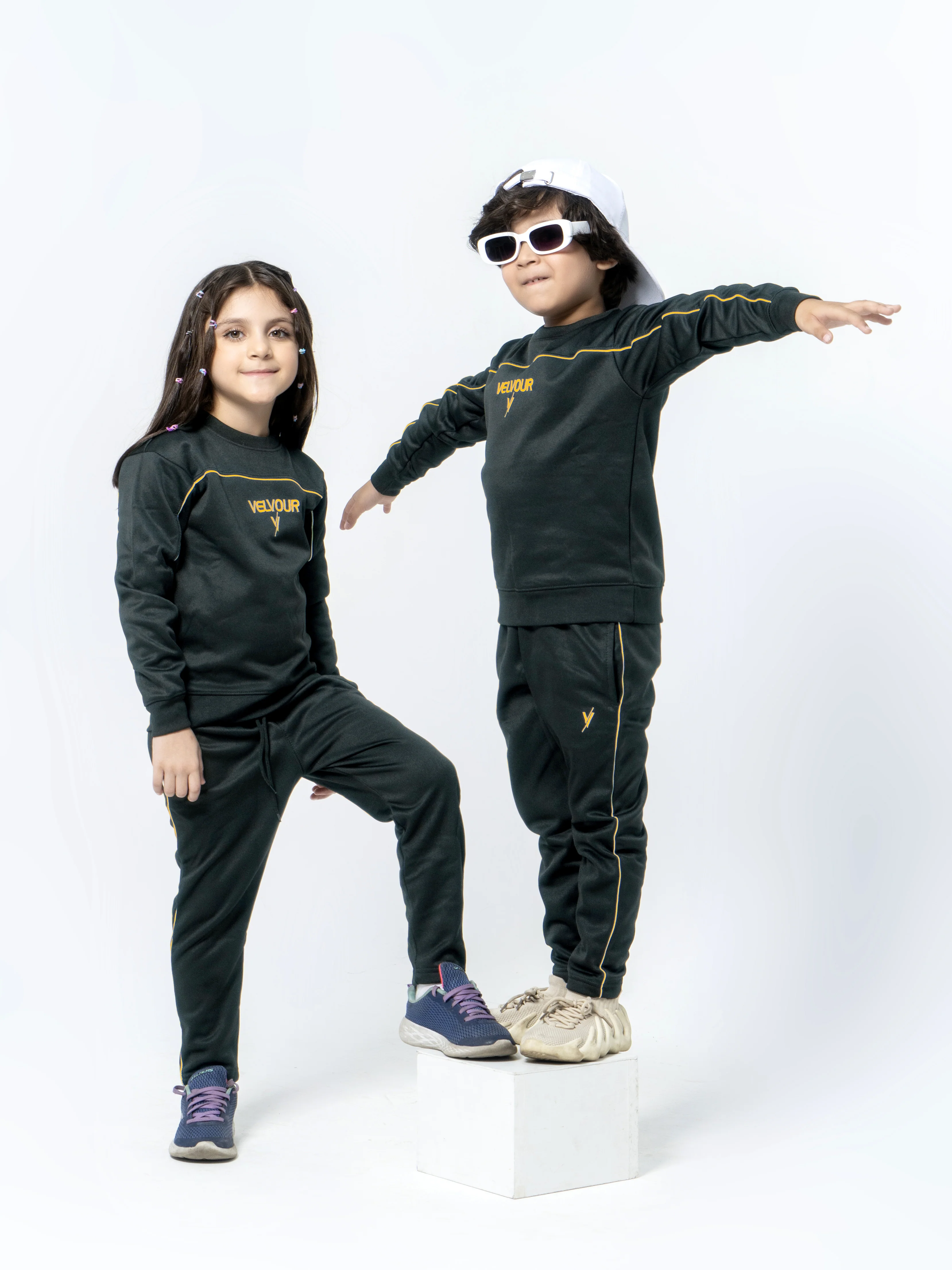 Round Neck Tracksuit For Boys & Girls, Poly Athletic Fleece #VWT01-C - Image 3