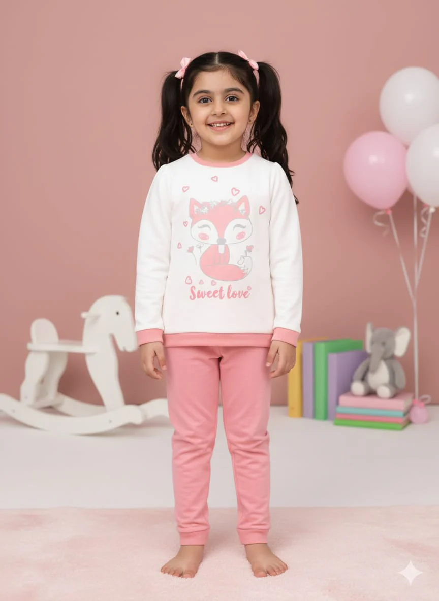 Round Neck Tracksuit for Girls VWTG 01-A - Image 2
