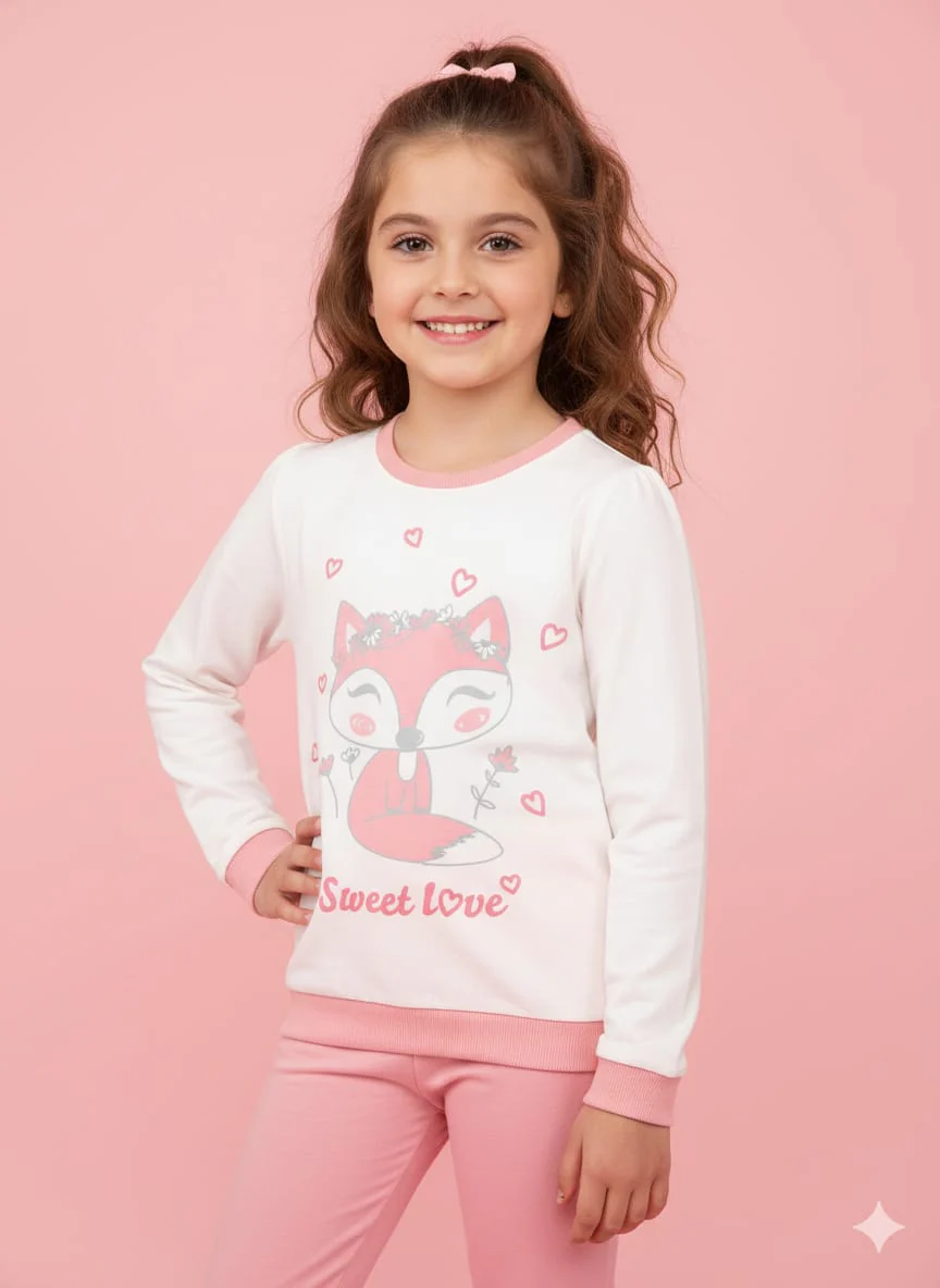 Round Neck Tracksuit for Girls VWTG 01-A - Image 3